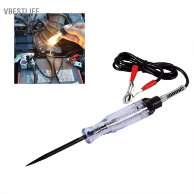 VBESTLIFE Máy kiểm tra điện áp 6V-12V-24V DC cho ô tô, xe tải – Mạch thép carbon, đầu dò dài, bút bóng đèn – Giá ưu đãi 83.600₫