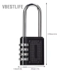 VBESTLIFE Nannday Khóa Mã 4 Chữ Số Đen Bảo Mật Cho Cửa Cửa Sổ Tủ Vali Hộp Dụng Cụ 97.900 7