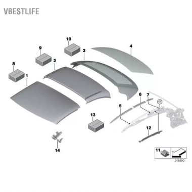 VBESTLIFE Nắp bản lề mui trần gập sành điệu 3 4 Series Giá giảm 271.700 VND