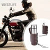 VBESTLIFE Người giữ cốc xe máy Fydun PU Leather - Điều chỉnh chai nước, màu nâu 2
