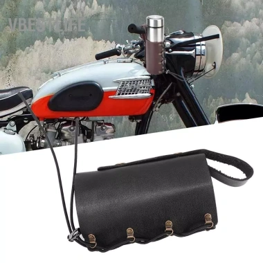VBESTLIFE Người giữ cốc xe máy Fydun PU Leather - Điều chỉnh chai nước, màu nâu 5