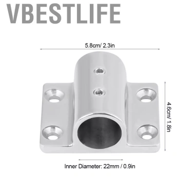 VBESTLIFE Ống hình chữ nhật Đế thuyền thép không gỉ - Phụ kiện 22‑25mm, chỉ 246.400đ
