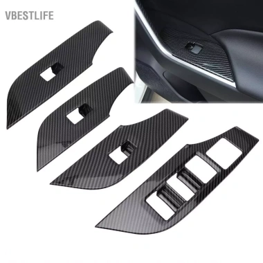 VBESTLIFE Sợi Carbon Cửa Sổ Công Tắc Bảng Viền Khung Thay Thế 4 2.019‑2.021 Bên Trái Ngăn Thiệt Hại – Giảm 22%