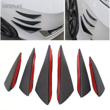 VBESTLIFE sợi carbon trước môi bộ chia canard miếng dán đa năng đen Giá ưu đãi 100,100₫ 3