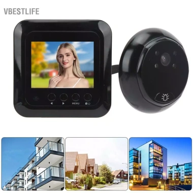 VBESTLIFE Trình xem cửa 2.4 inch AntiPry Nhạc chuông video ống kính gia đình văn phòng khách sạn