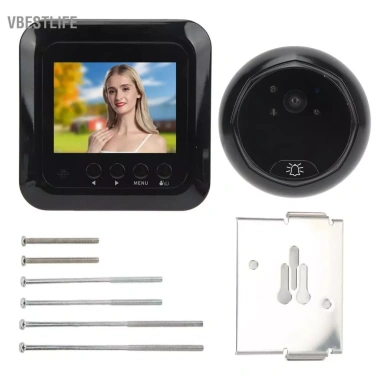VBESTLIFE Trình xem cửa 2.4 inch AntiPry Nhạc chuông video ống kính gia đình văn phòng khách sạn