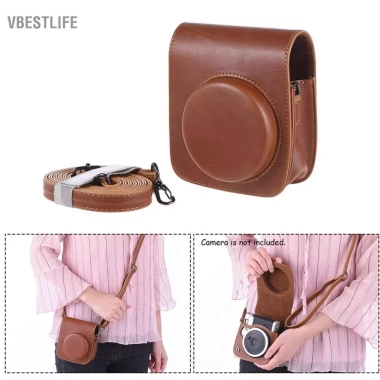 VBESTLIFE Túi Bảo Vệ Da Vintage Dây Đeo Cho Fujifilm Instax Mini 90 Phim Tức Thì 3