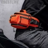 VBESTLIFE Túi đeo hông chống nước, dung tích lớn, dây điều chỉnh, màu cam, nam - đi bộ, chạy 9
