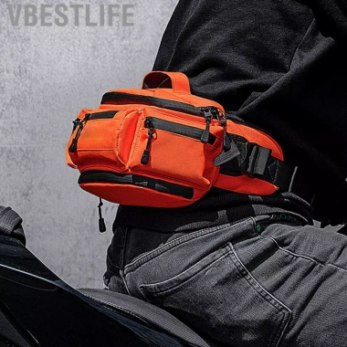 VBESTLIFE Túi đeo hông chống nước, dung tích lớn, dây điều chỉnh, màu cam, nam - đi bộ, chạy