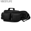 VBESTLIFE Túi đeo hông chống nước, dung tích lớn, dây điều chỉnh, màu cam, nam - đi bộ, chạy 10