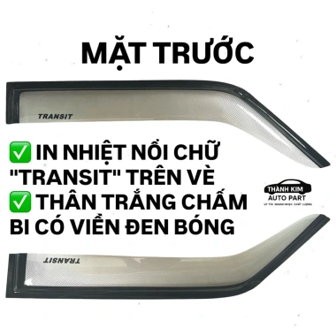 Vè che mưa xe du lịch Ford Transit 16 chỗ trắng chấm bi 2.014-2.023 1 cặp 2 miếng giảm giá 3