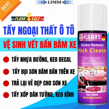 Vệ sinh ô tô Tẩy Ngoại Thất, Nước Lau và Rửa Xe CARTY 450ml - Giá chỉ 130.000đ