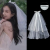 Veil Trắng Lãng Mạn Nơ Phồng - Phụ Kiện Cô Dâu Đám Cưới, Giá 39.600 VND 2