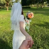 Veil Trắng Lãng Mạn Nơ Phồng - Phụ Kiện Cô Dâu Đám Cưới, Giá 39.600 VND 3