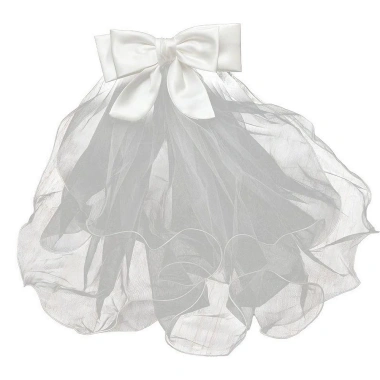 Veil Trắng Lãng Mạn Nơ Phồng - Phụ Kiện Cô Dâu Đám Cưới, Giá 39.600 VND