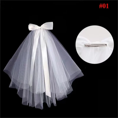 Veil Trắng Lãng Mạn Nơ Phồng - Phụ Kiện Cô Dâu Đám Cưới, Giá 39.600 VND 9 Veil Trắng Lãng Mạn Nơ Phồng - Phụ Kiện Cô Dâu Đám Cưới, Giá 39.600 VND 9