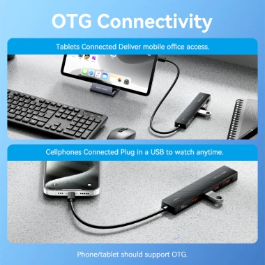 Vention Hub USB 5 trong 1 C sang 3.2 Gen 2 Type-A 4 cổng 10Gbps cho Windows, MacOS, Linux - Giá ưu đãi 249.700₫ 7