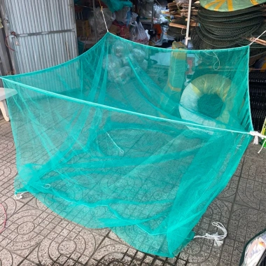 Vèo mùng nuôi cá Cở Lớn 2m cao, tráng 4x4 đến 4x8m, 3x3 đến 3x8m, 2x2 đến 2x8m, có nắp đậy, giá 170.000đ 3