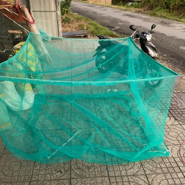 Vèo mùng nuôi cá Cở Lớn 2m cao, tráng 4x4 đến 4x8m, 3x3 đến 3x8m, 2x2 đến 2x8m, có nắp đậy, giá 170.000đ 7