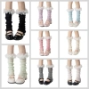 VERGE LIMIT Sweet Leg Warmer - Tất xếp nếp cao tới đầu gối, dệt kim màu kẹo, ren múa ba lê, hở ngón chân - Giá 72.576₫ 7