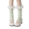 VERGE LIMIT Sweet Leg Warmer - Tất xếp nếp cao tới đầu gối, dệt kim màu kẹo, ren múa ba lê, hở ngón chân - Giá 72.576₫ 10