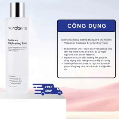 Verobene Radiance Brightening Toner 150ml - Toner làm sáng da, tăng rạng rỡ, giá ưu đãi 115.000 VND 4 Verobene Radiance Brightening Toner 150ml - Toner làm sáng da, tăng rạng rỡ, giá ưu đãi 115.000 VND 4