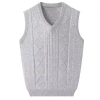 Vest len nam thu đông cổ chữ V màu trơn, dệt kim dày - Giá chỉ 312.683₫