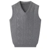Vest len nam thu đông cổ chữ V màu trơn, dệt kim dày - Giá chỉ 312.683₫ 2