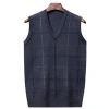 Vest nam áo len không tay kẻ sọc mềm mại, cổ V, phù hợp trung niên - giảm 23% 10