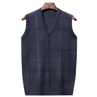 Vest nam áo len không tay kẻ sọc mềm mại, cổ V, phù hợp trung niên - giảm 23% 10 Vest nam áo len không tay kẻ sọc mềm mại, cổ V, phù hợp trung niên - giảm 23% 10