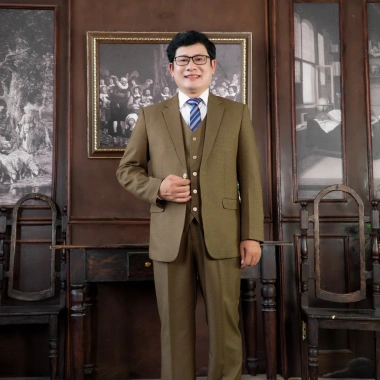 Vest Trung Niên Nam Cao Cấp Hồng Ngọc - Bộ Comple Vải Nhập Khẩu kèm Canavat, chỉ 850.000₫