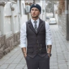 Vest Tweed Retro phong cách châu Âu, cổ áo xương cá, phù hợp mọi giới tính 7