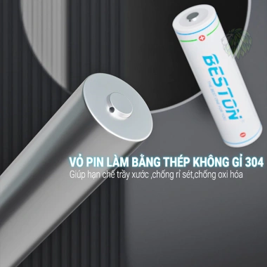 Vỉ 02 Pin sạc Lithium 18.650 1.800mAh đầu nhọn Beston - Pin dung lượng thực, dùng cho đèn pin, radio, quạt - 35.000 VND 4 Vỉ 02 Pin sạc Lithium 18.650 1.800mAh đầu nhọn Beston - Pin dung lượng thực, dùng cho đèn pin, radio, quạt - 35.000 VND 4