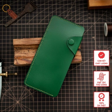 Ví 1 Ngăn Siêu Nhỏ Gọn Minimalist Da Bò Cao Cấp Nhập Khẩu Cúc Bấm Lợi 339.000 VND 4