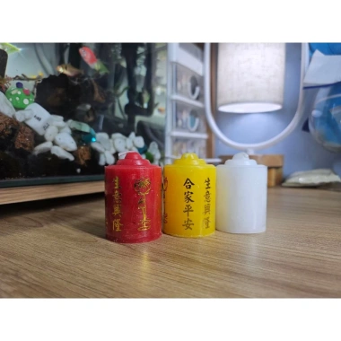 VỈ 10 viên đèn cầy màu đỏ trụ cao 4cm không mùi - Nhiều màu thờ cúng - Giá ưu đãi 69.000đ 3