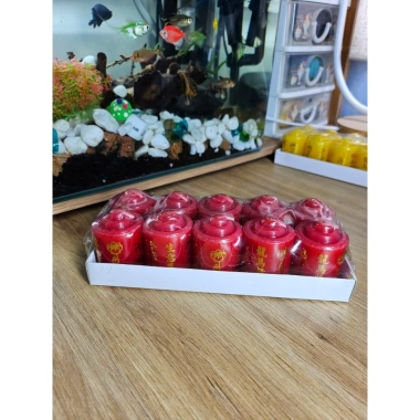 VỈ 10 viên đèn cầy màu đỏ trụ cao 4cm không mùi - Nhiều màu thờ cúng - Giá ưu đãi 69.000đ 9