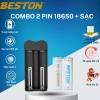 Vĩ 2 Pin Sạc Beston 18.650 3.7V 1.200/1.500mAh Đầu Nhỏ - Sạc Pin M7.001 Giá 48.000đ 8
