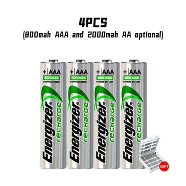 Vỉ 4 Viên Energizer Pin Sạc AA 2.450mAh và AAA 900mAh NI‑MH Sạc 4 Khe Chính Hãng 10