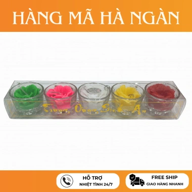 Vỉ 5 Nến Cốc Ngũ Sắc - Nến Thơm Thần Tài, Nghệ Thuật Phong Thủy, Giá chỉ 60.000₫ (Giảm từ 77.400₫) 2