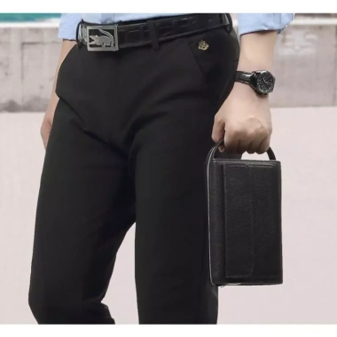 Ví Cầm Tay Clutch Nam Da Bò Cao Cấp, Khóa Vân Tay, Đen - Giá 2.99 Triệu 8