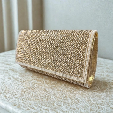 Ví cầm tay đính đá sang trọng, lịch sự, nhỏ gọn – phù hợp đi cưới tiệc, thời trang Quảng Châu cao cấp, kèm hộp