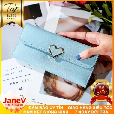 Ví Cầm Tay Nữ Dài Khóa Tim Phong Cách Hàn Quốc 8 Màu - Miễn Phí Ship - Giá 399.000 (Giảm Sốc) TVNN179