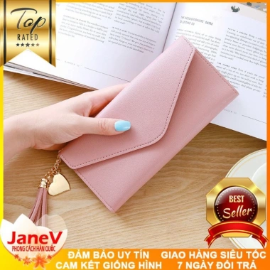 Ví Cầm Tay Nữ Dài Tua Rua Hàn Quốc 8 Màu - Free Ship, Giá Ưu Đãi 399.000đ