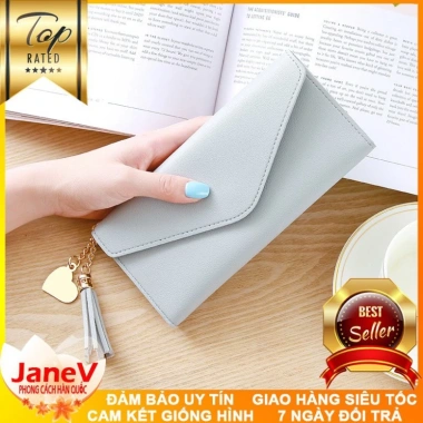 Ví Cầm Tay Nữ Dài Tua Rua Hàn Quốc 8 Màu - Free Ship, Giá Ưu Đãi 399.000đ