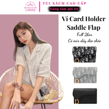 Ví Card Holder Saddle Flap nhà D - Mix dây đeo chéo V029 LAROSE, giá chỉ 469.000₫