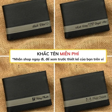 Ví da bò nam khắc tên - Quà sinh nhật bạn trai LIDAN, thiệp LD17, giá 431k