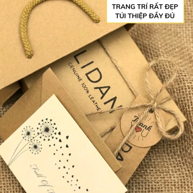 Ví da bò nam khắc tên - Quà sinh nhật bạn trai LIDAN, thiệp LD17, giá 431k