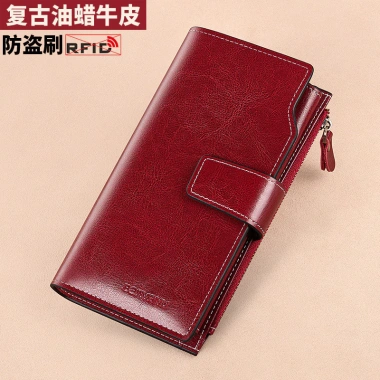 Ví Da Bò Nữ Dài RFID Chống Quét Thẻ Sáp Dầu Chính Hãng - Giảm tới 22% 393.120₫ Ví Da Bò Nữ Dài RFID Chống Quét Thẻ Sáp Dầu Chính Hãng - Giảm tới 22% 393.120₫
