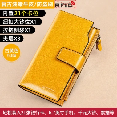 Ví Da Bò Nữ Dài RFID Chống Quét Thẻ Sáp Dầu Chính Hãng - Giảm tới 22% 393.120₫ 8 Ví Da Bò Nữ Dài RFID Chống Quét Thẻ Sáp Dầu Chính Hãng - Giảm tới 22% 393.120₫ 8