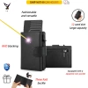 Ví Da Chính Hãng - Hộp Nhôm RFID Chống Trộm Bàn Chải Hợp Kim Microfiber Dây Kéo 266k
